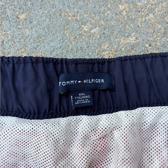 Tommy Hilfiger Red and White Patterned Swim Trunks - Picture 3 of 5
